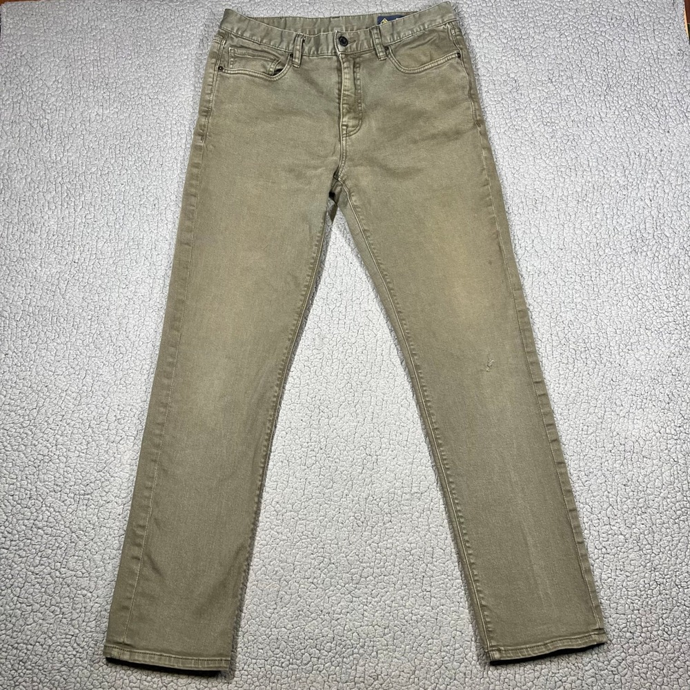 Roark Straight Fit HWY 128 Denim Pants Mens 31x32 (31x31) Olive Green Stretch
